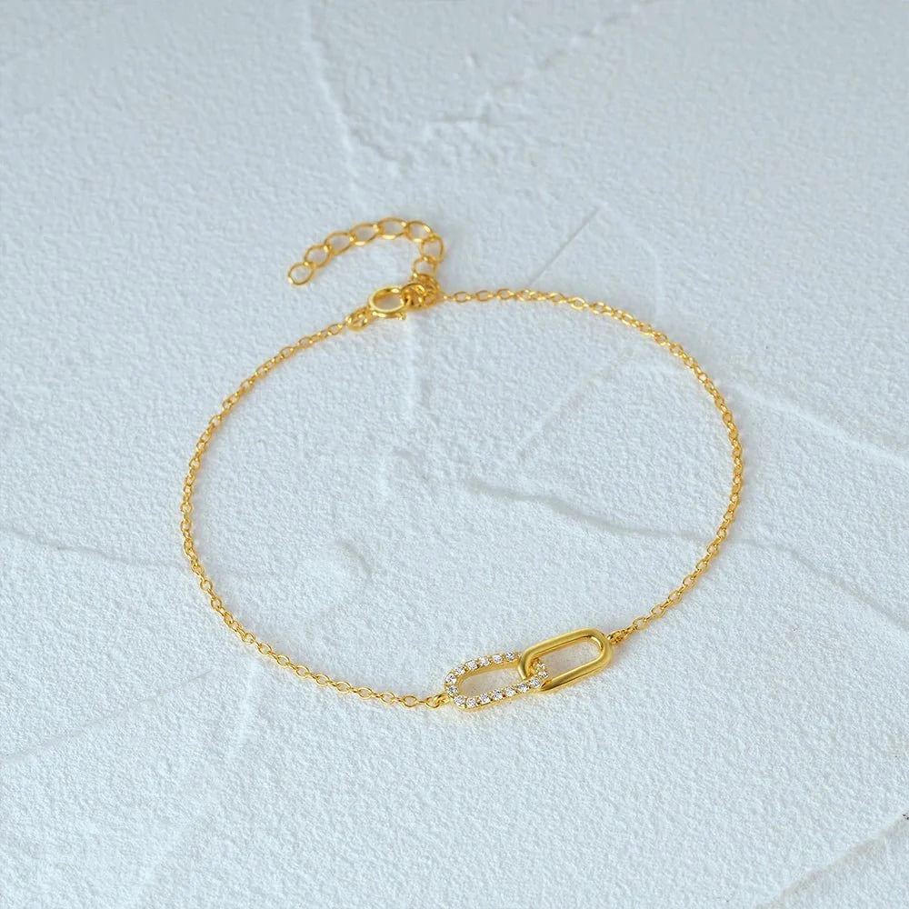 S925 Forever Linked Diamond Contrast Bracelet