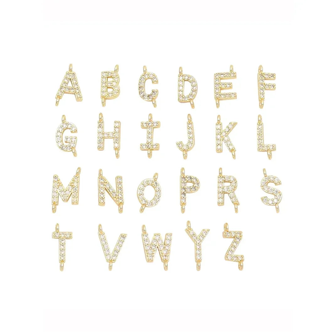 Dainty Diamond Initial Cross Crown Necklace