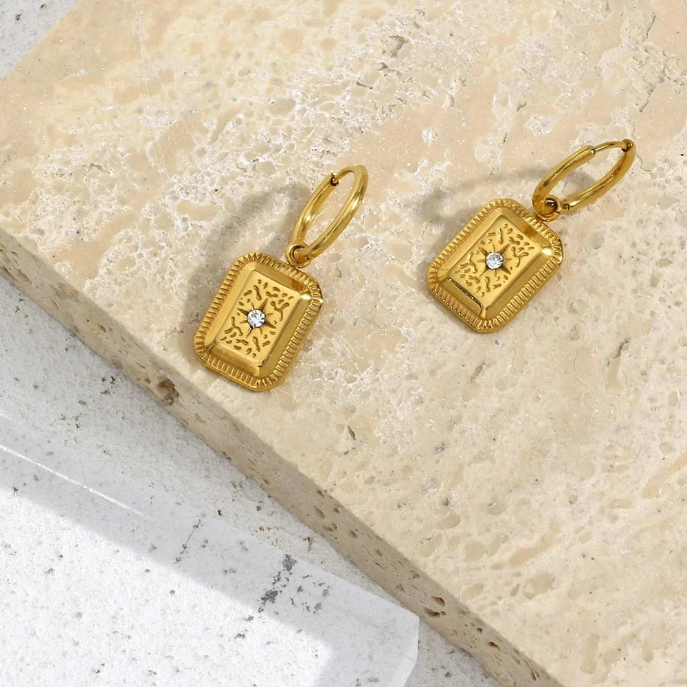 18k Cuban North Star Tarot Necklace and Earring