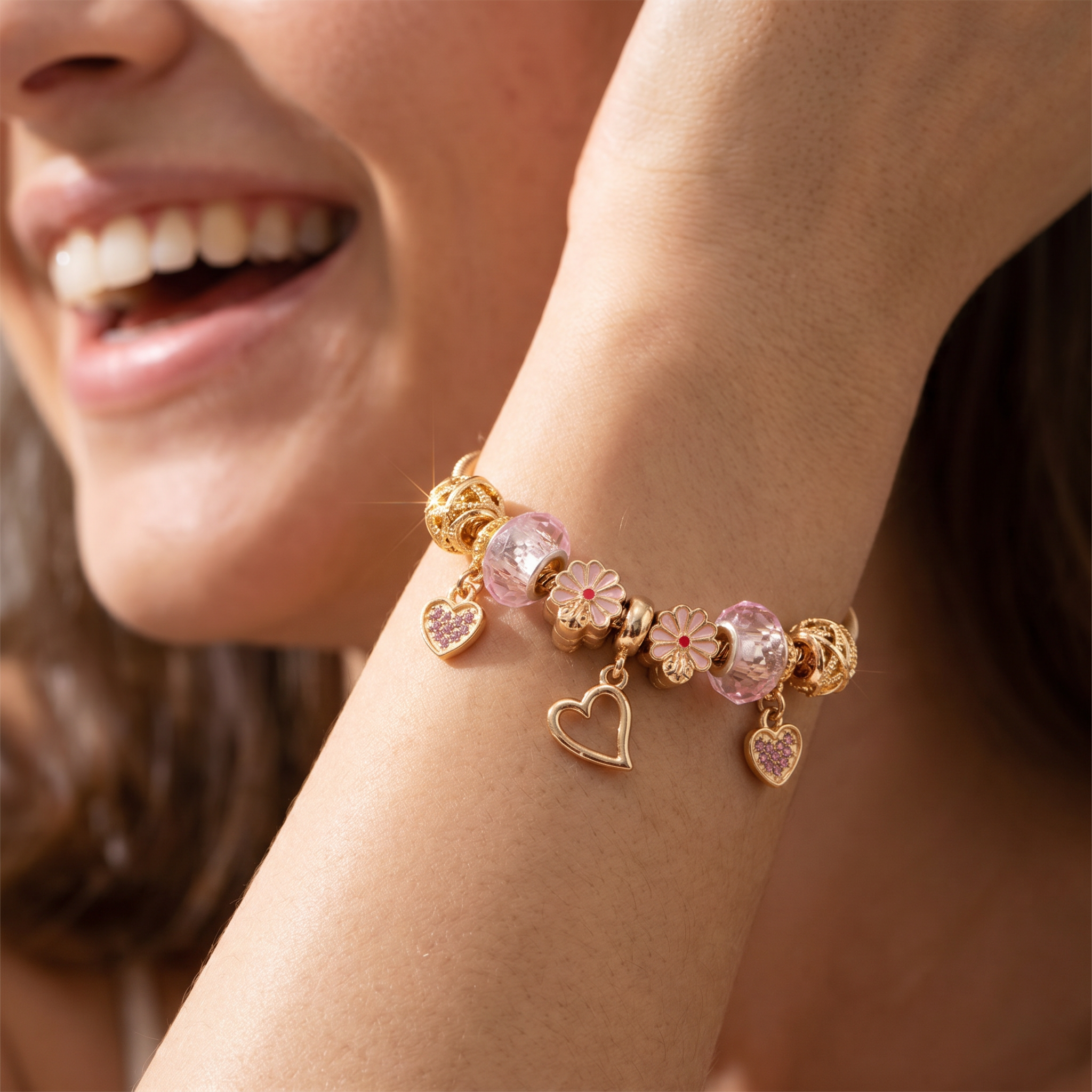 Playful Pink Charm Bracelets