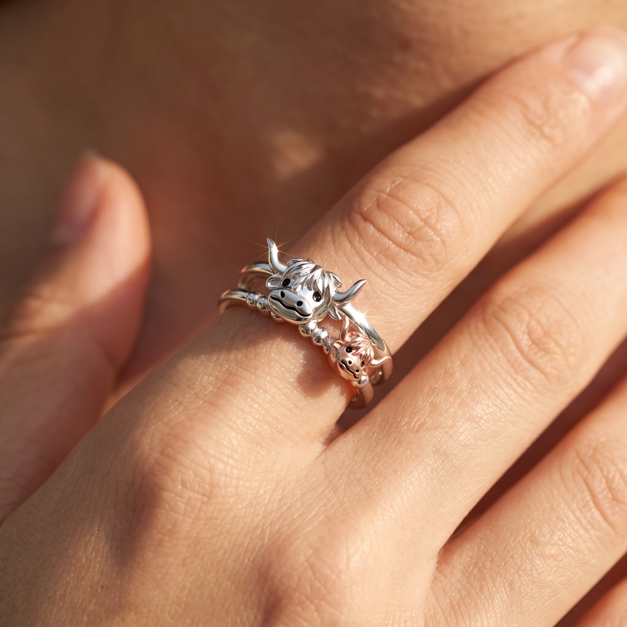Whimsy Highland Cow Inspired Ring