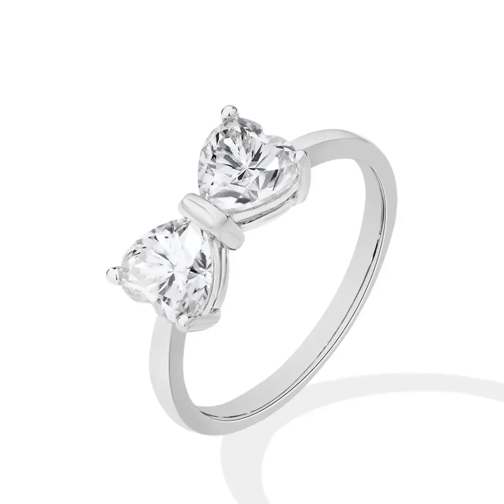 S925 Moissanite Feminine Bow Ring