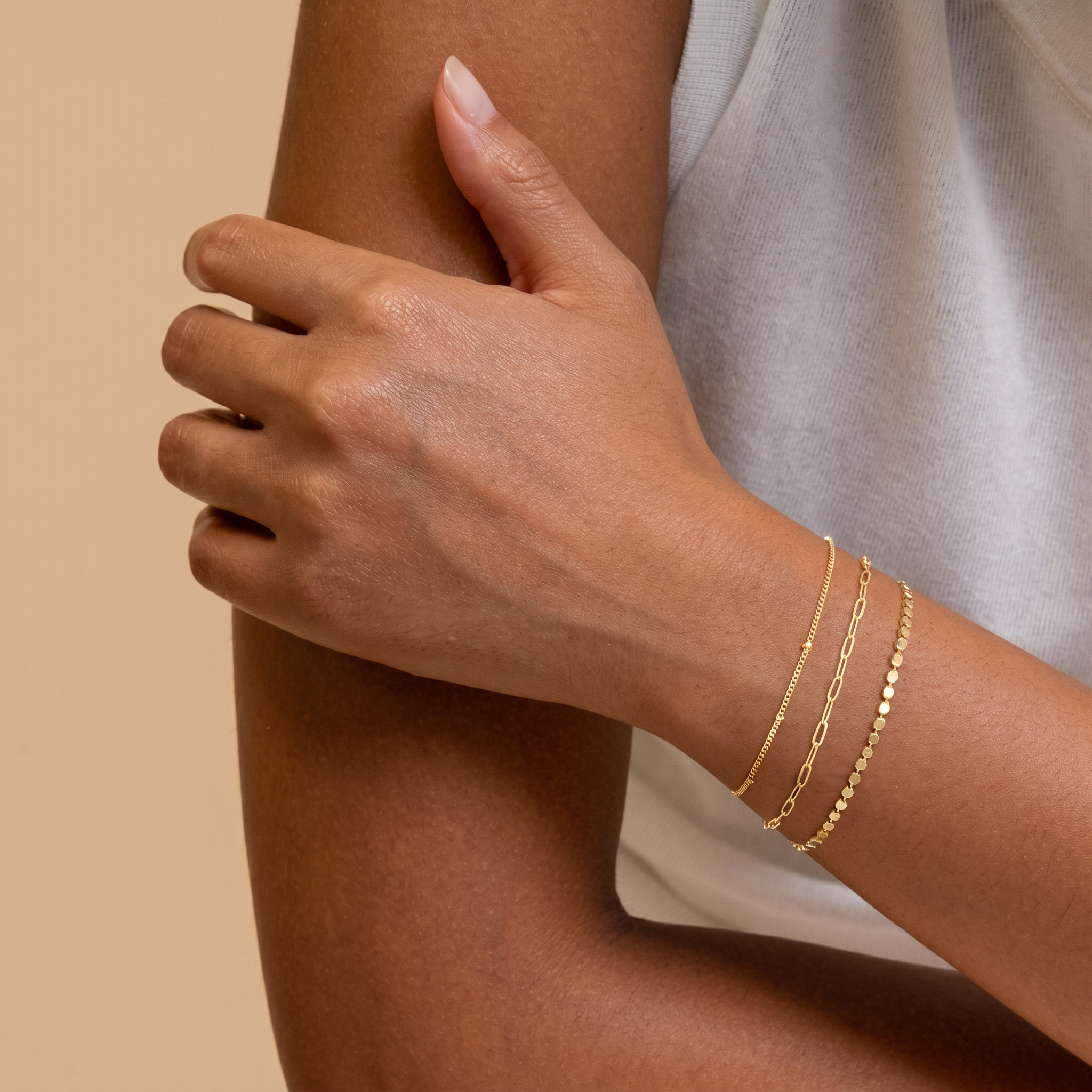 5pc Dainty Bracelets Stack