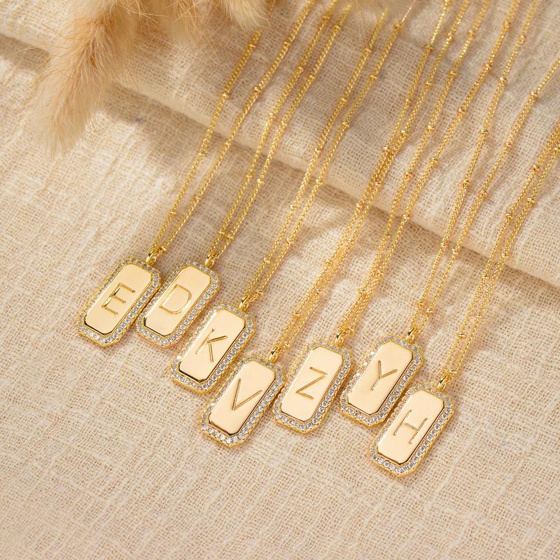 2pc Figaro & Satellite Chain Initial Necklace Stack