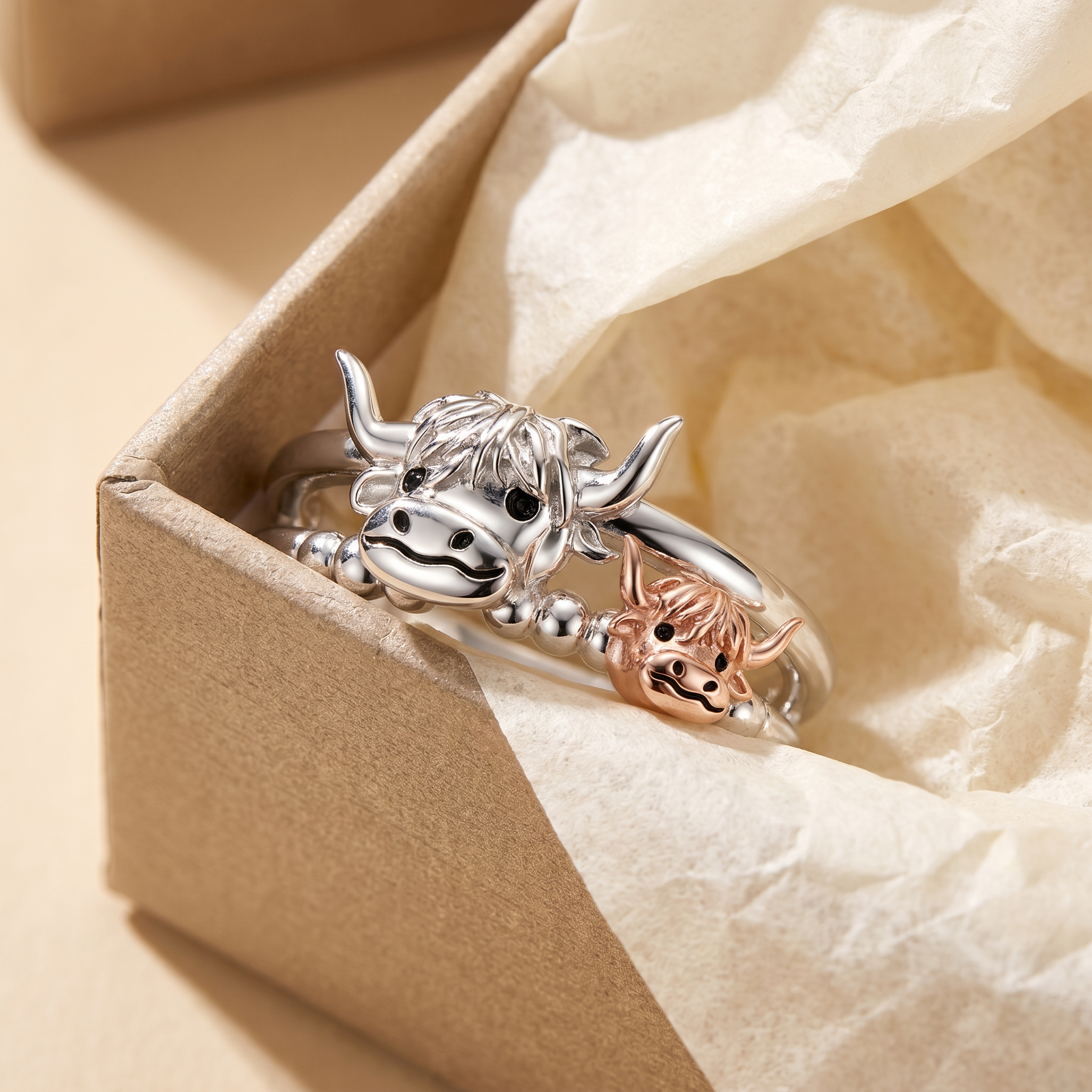Whimsy Highland Cow Inspired Ring