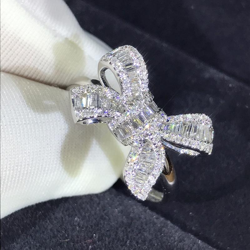 CZ Accented Feminine Bow Ring