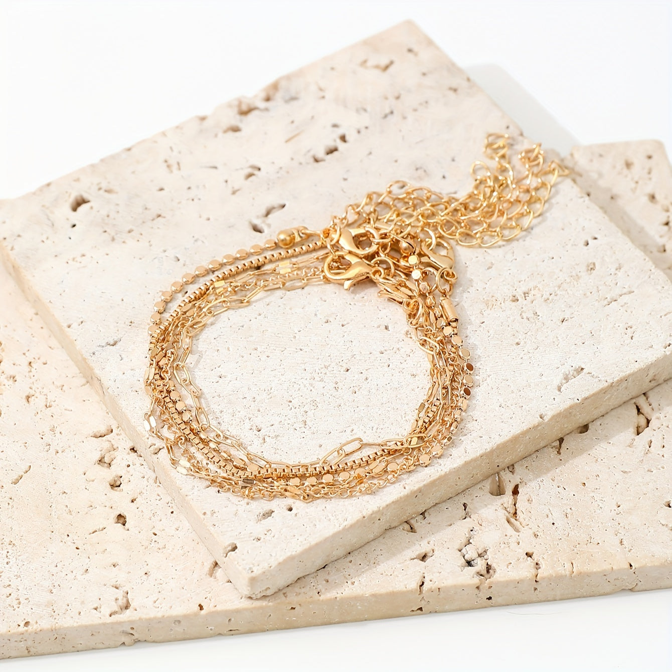 5pc Dainty Bracelets Stack