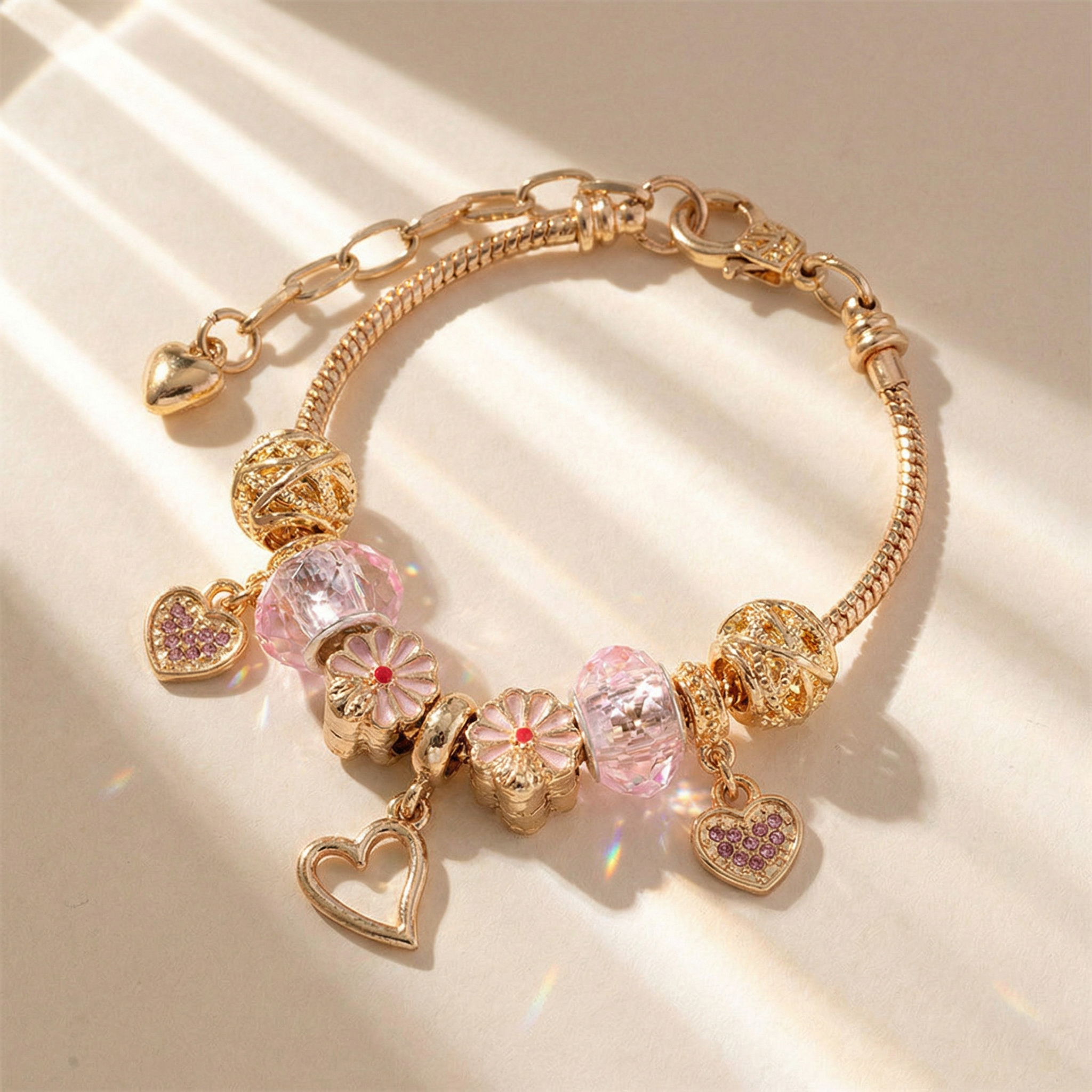 Playful Pink Charm Bracelets