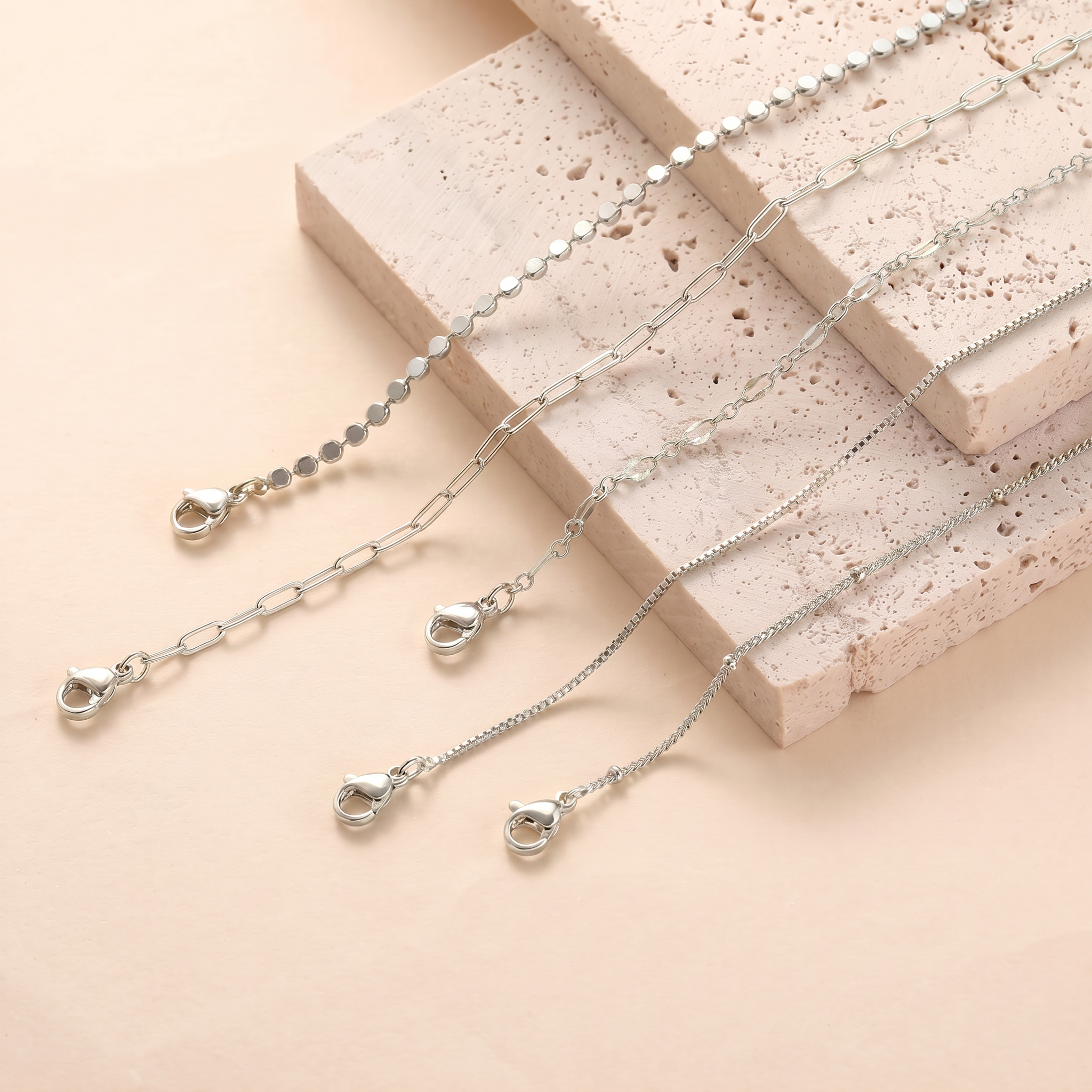 5pc Dainty Bracelets Stack