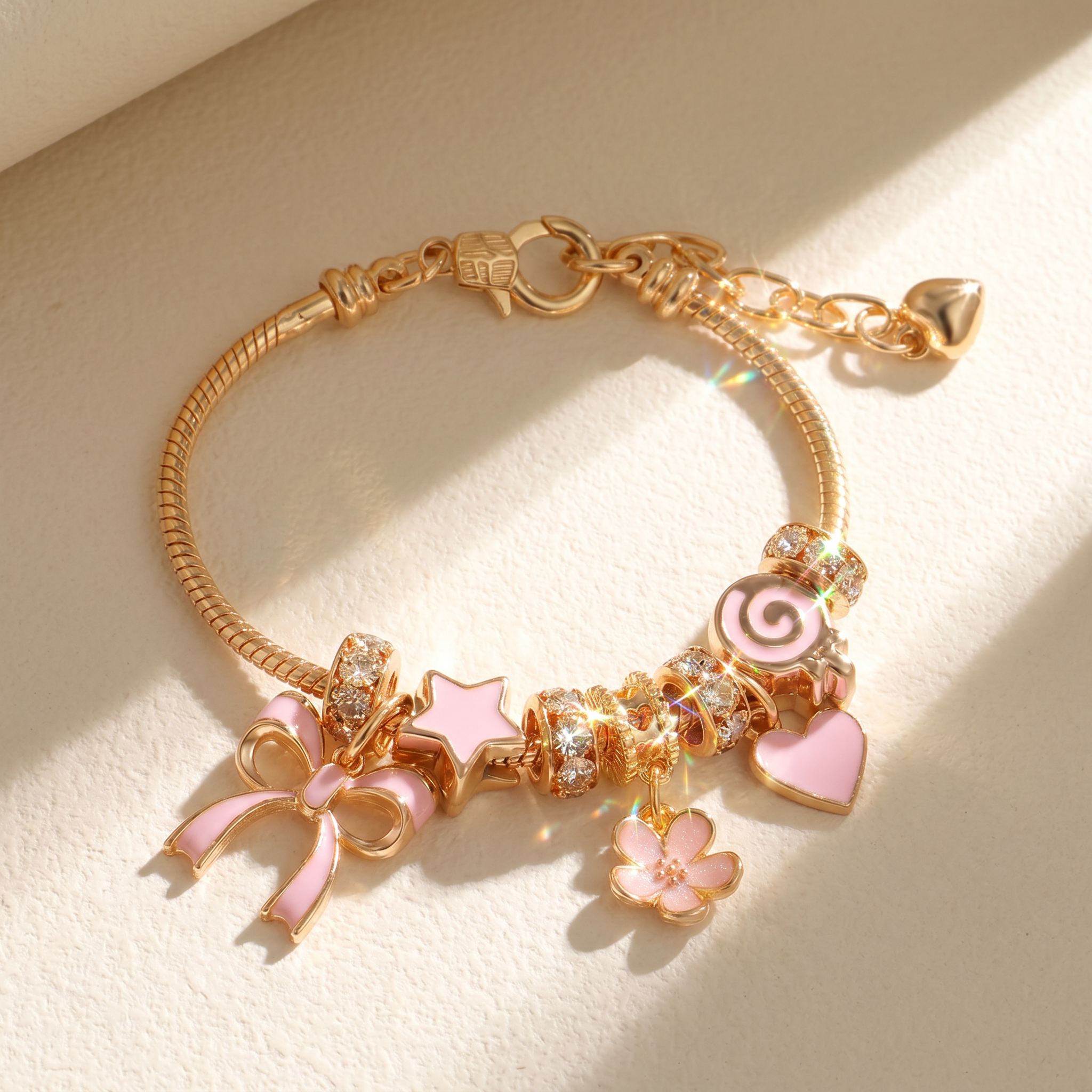 Playful Pink Charm Bracelets