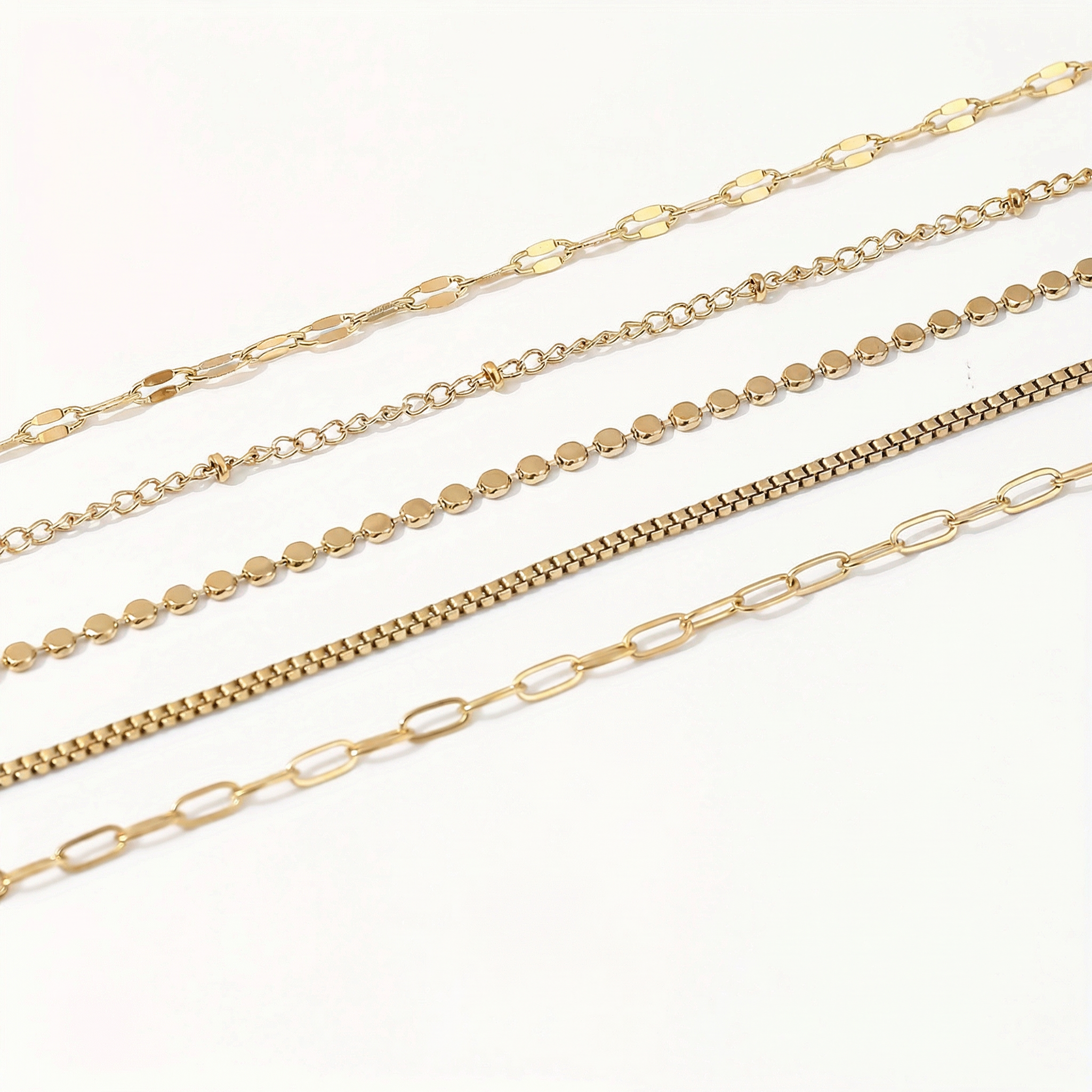 5pc Dainty Bracelets Stack