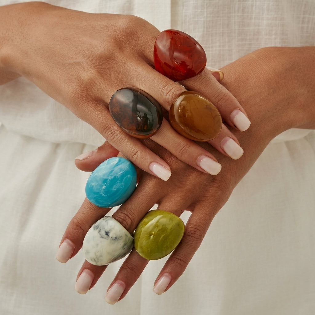 Chunky Oval Resin Ring
