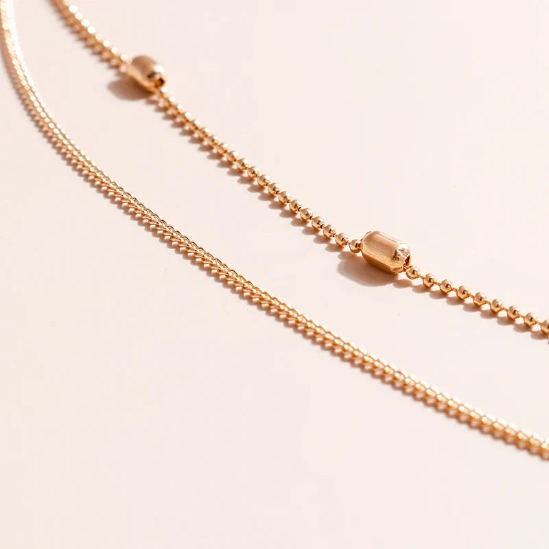 Dainty Layered Choker and Cross Necklace