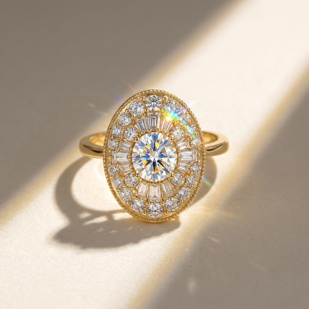 1ct Bold Oval Moissanite Ring