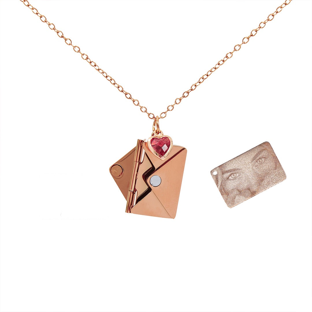 Personalized Image Envelope Necklace