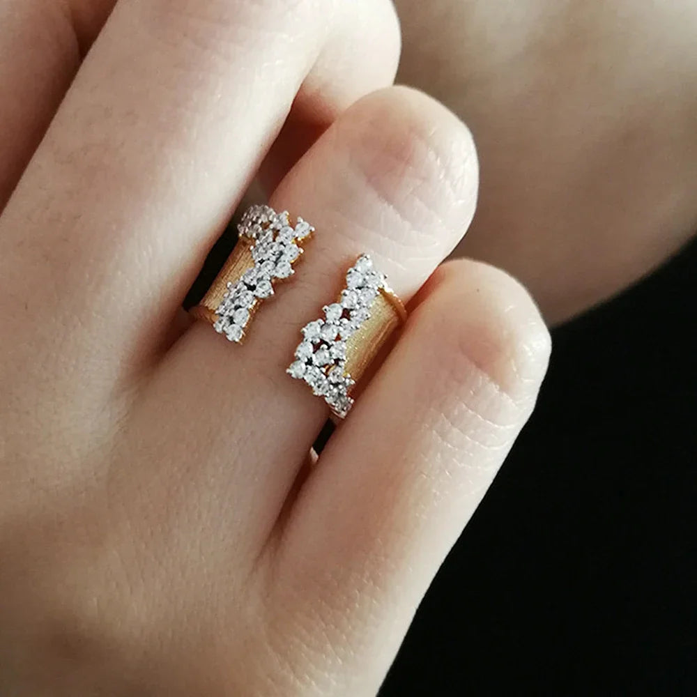 Bold Diamond Sparkle Open Ring