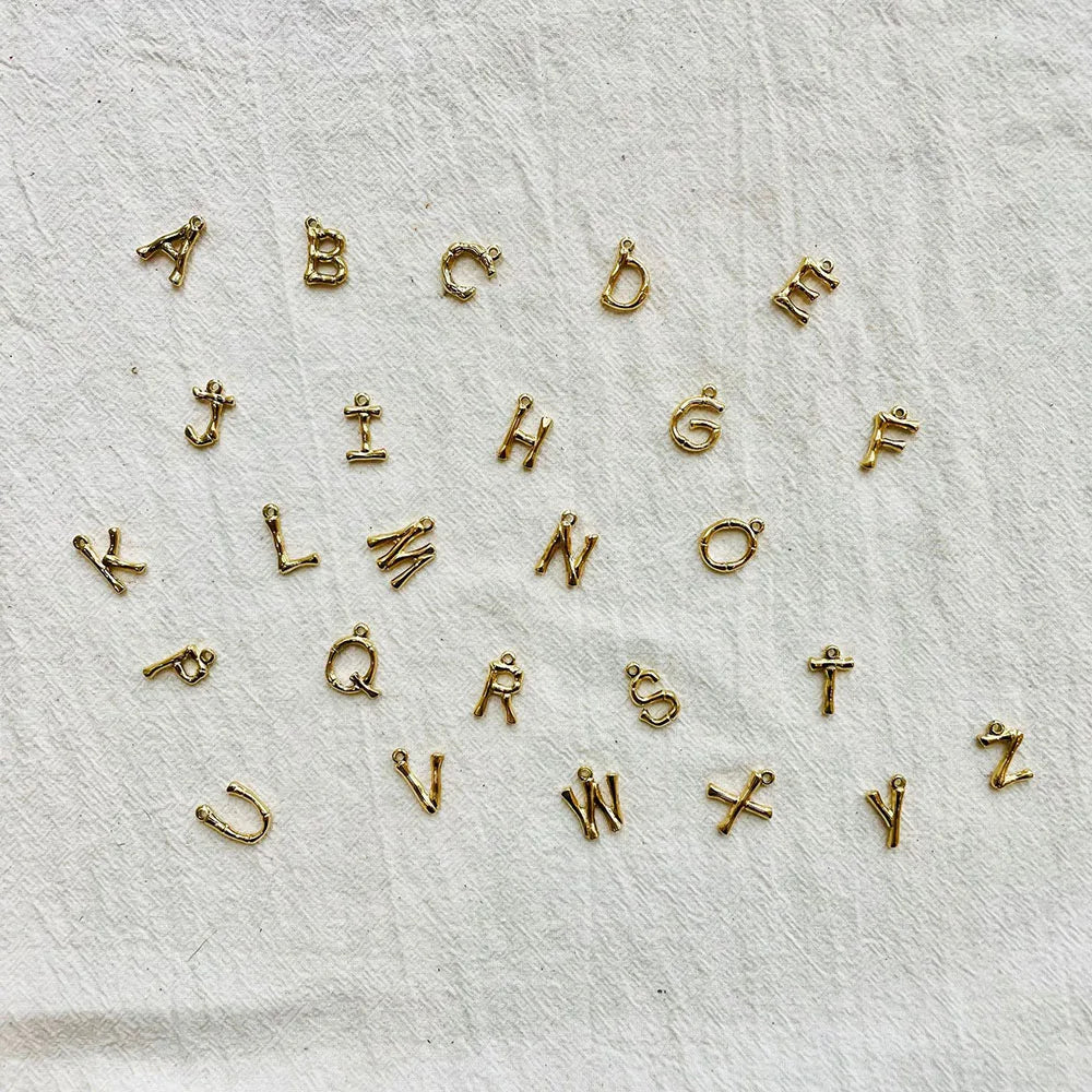 18k Summer Sea Shell Letter Initial Necklace