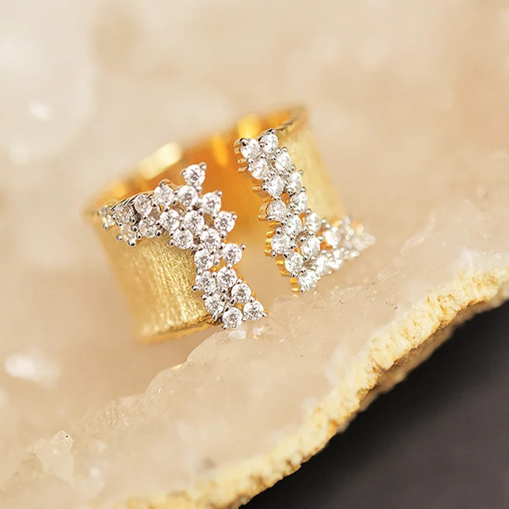 Bold Diamond Sparkle Open Ring