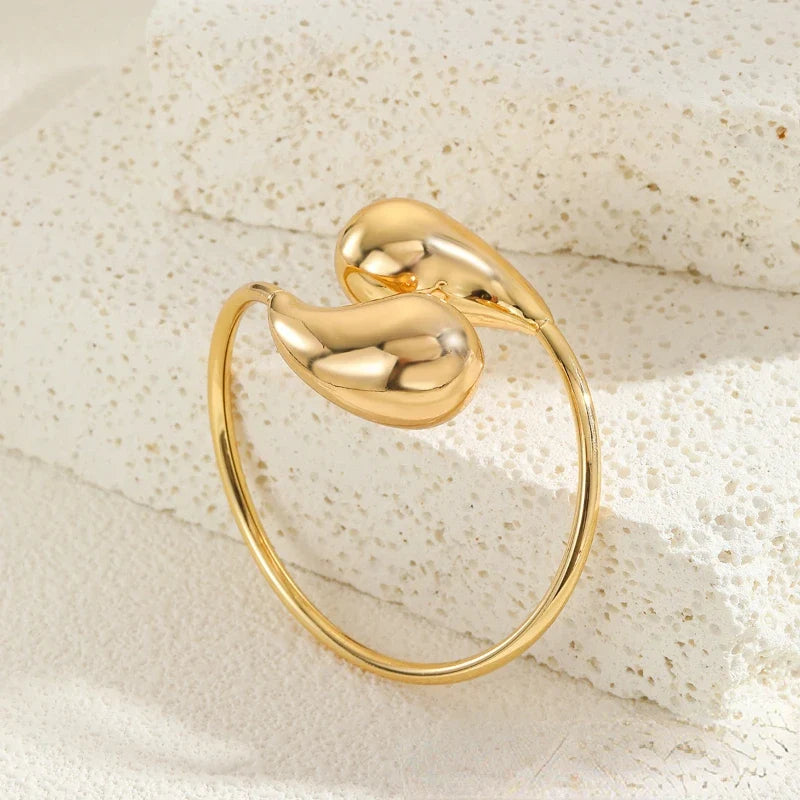 Bold Water Drop Bangle Bracelet