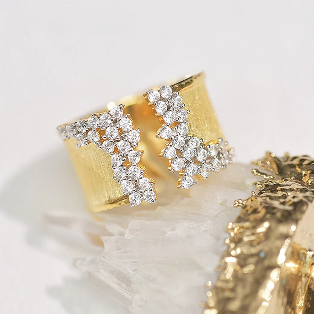 Bold Diamond Sparkle Open Ring