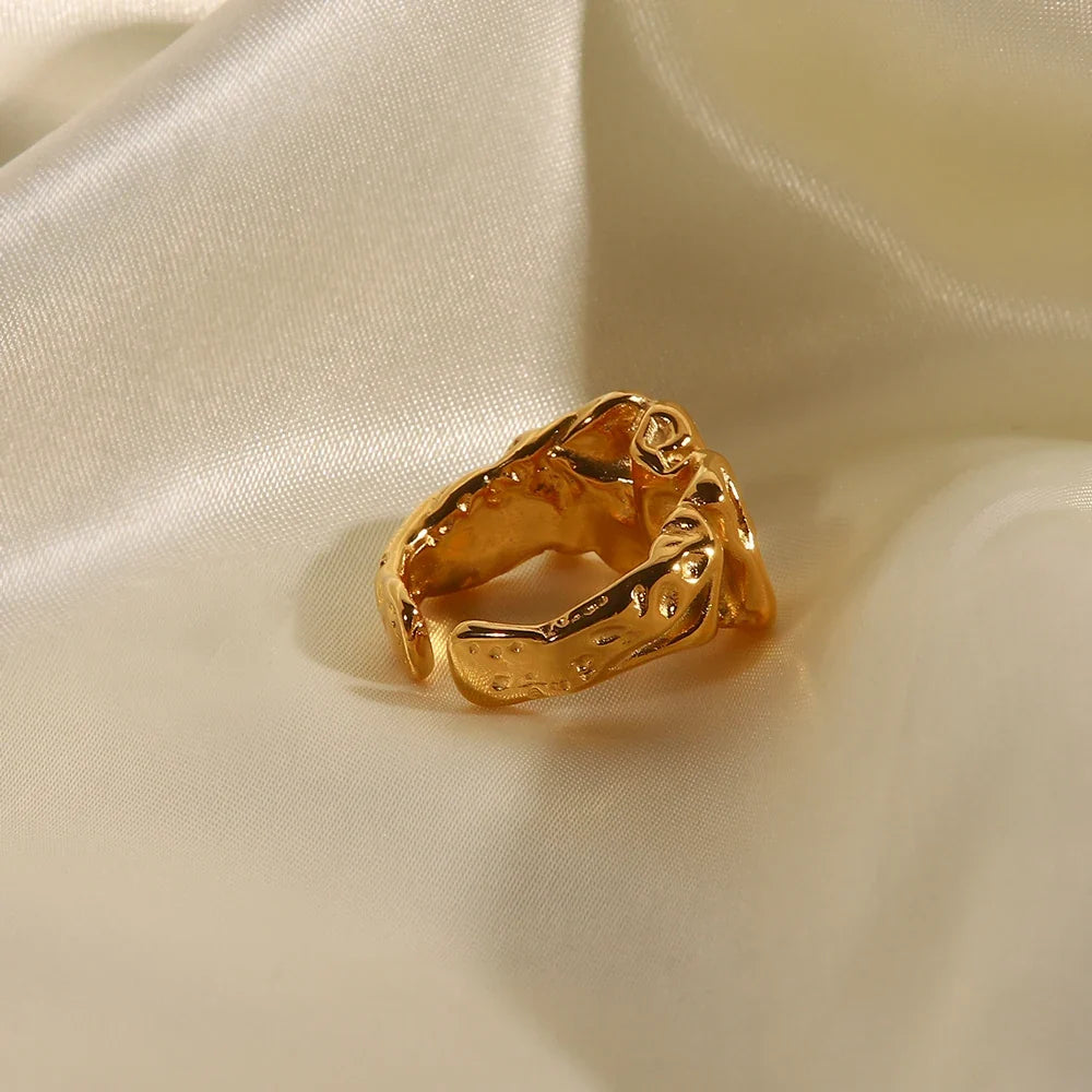 Adjustable Textured Lava Ring