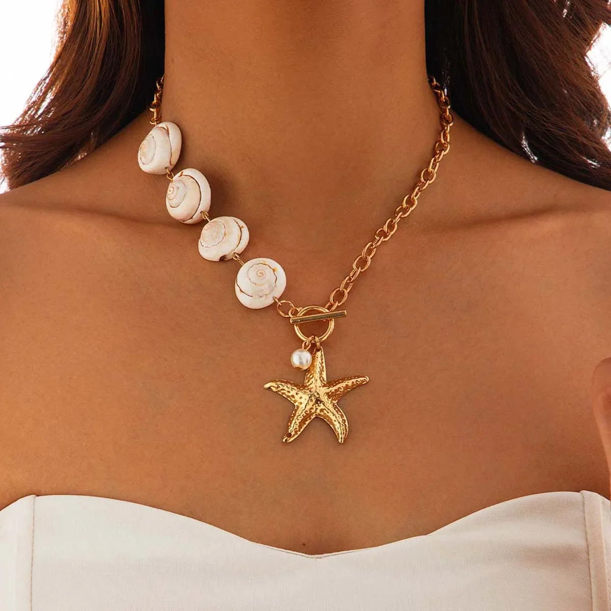 Bold Beach Sea Shell Bracelet and Necklaces