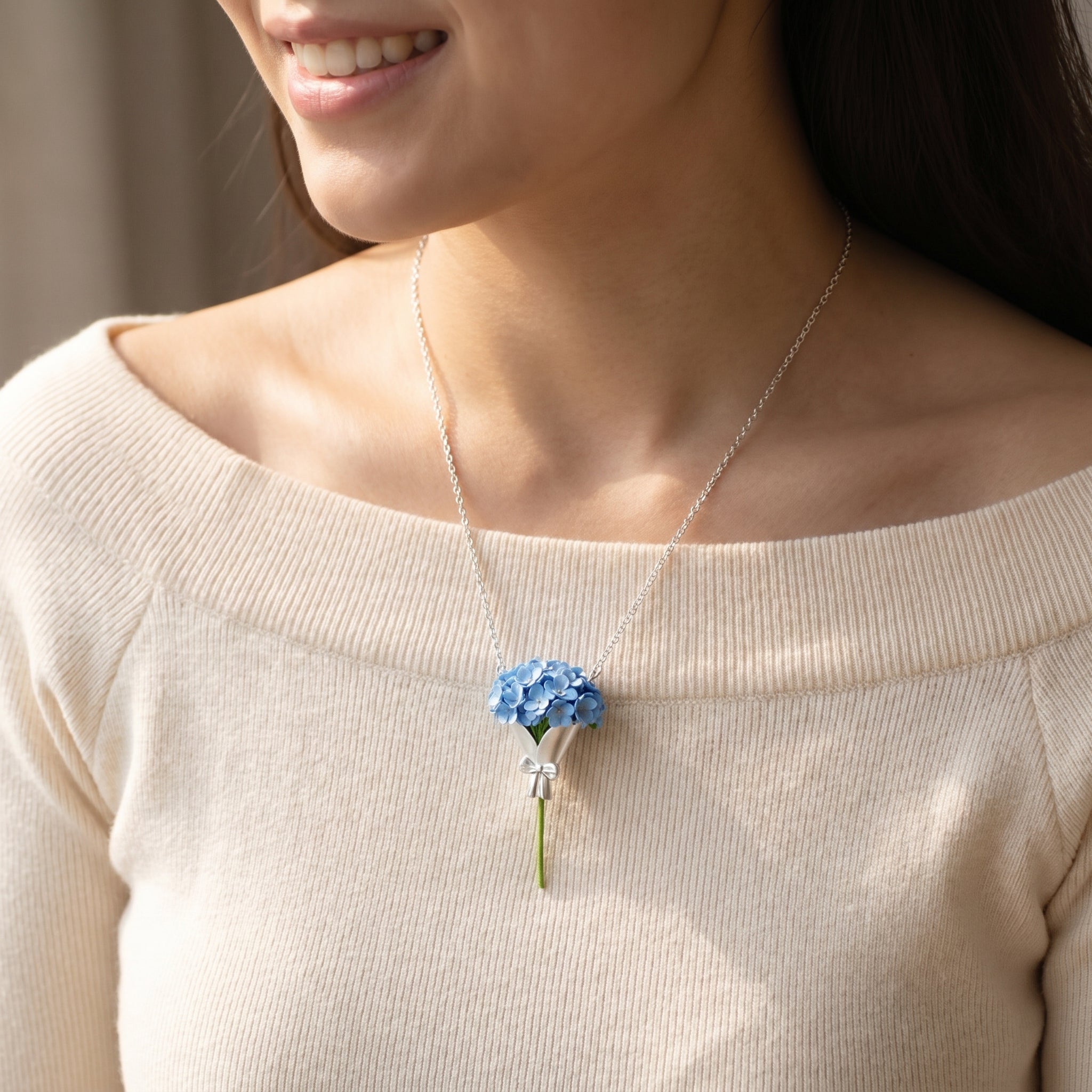 Feminine Floral Bouquet Necklace