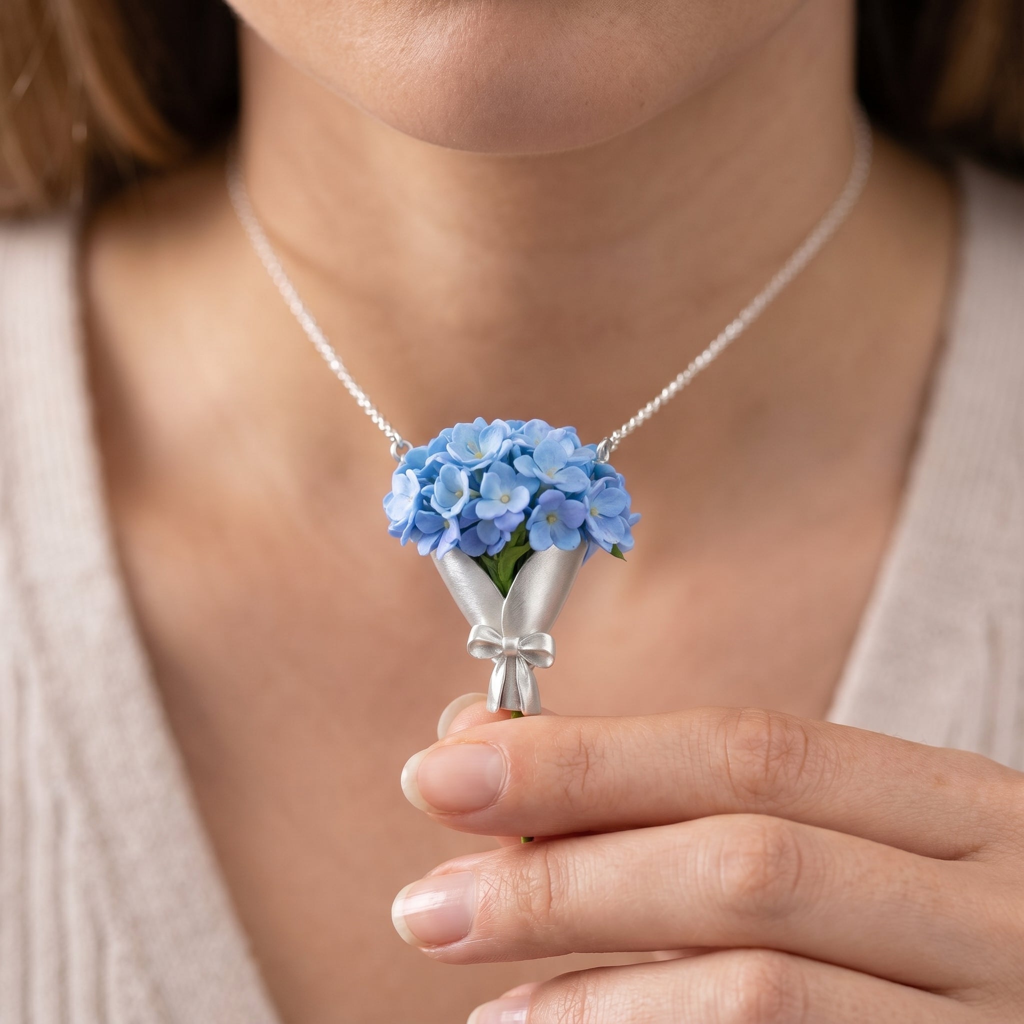 Feminine Floral Bouquet Necklace