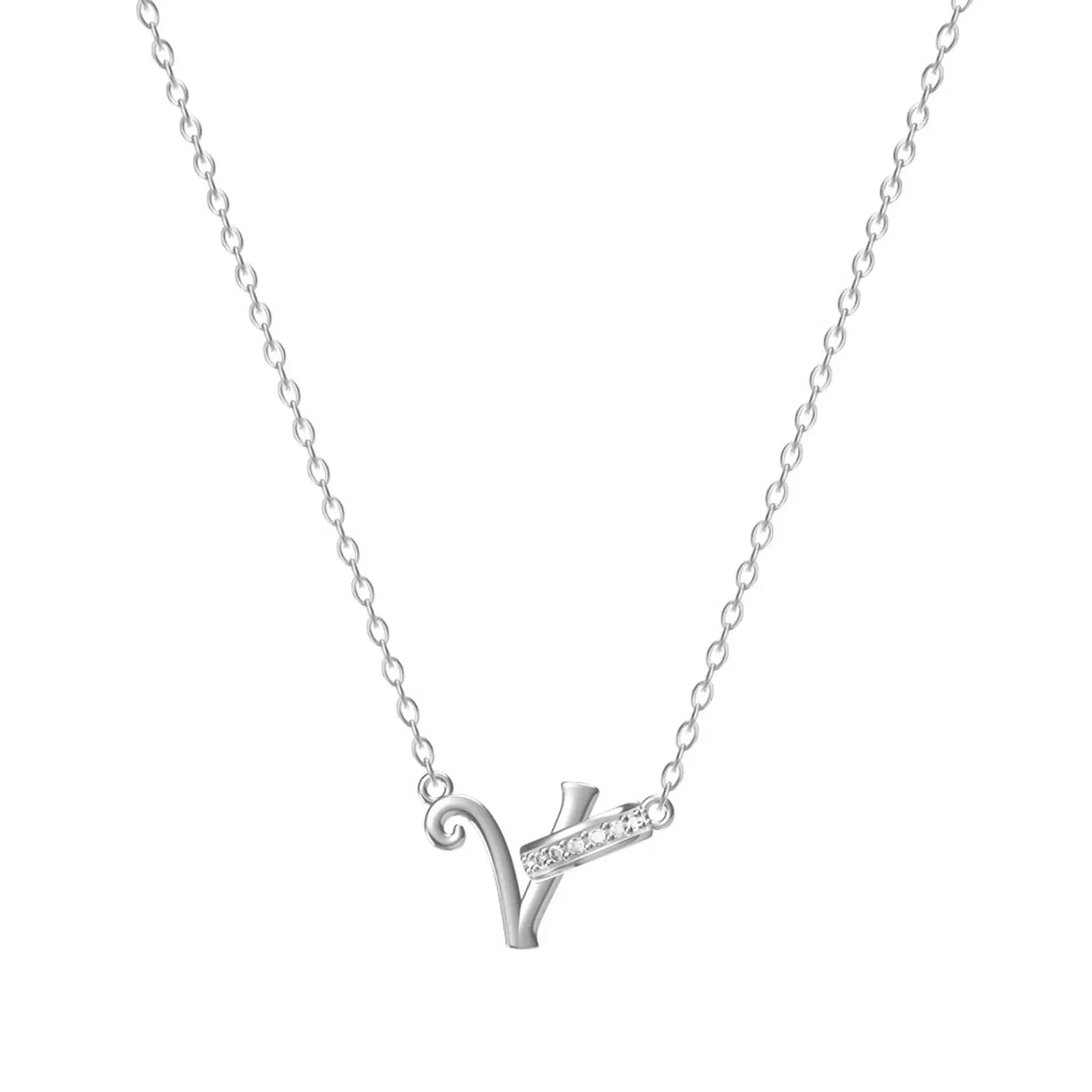 Dainty Forever Connected Initial Halo Necklace