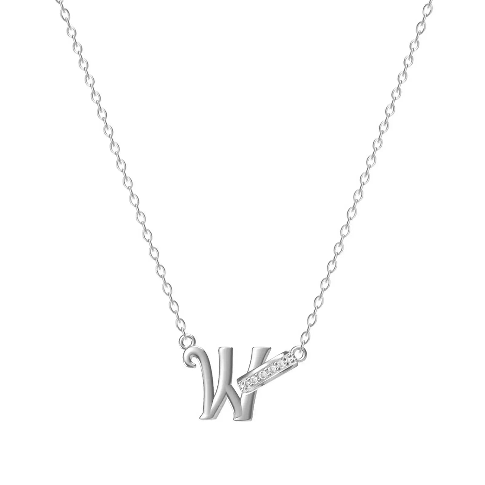 Dainty Forever Connected Initial Halo Necklace