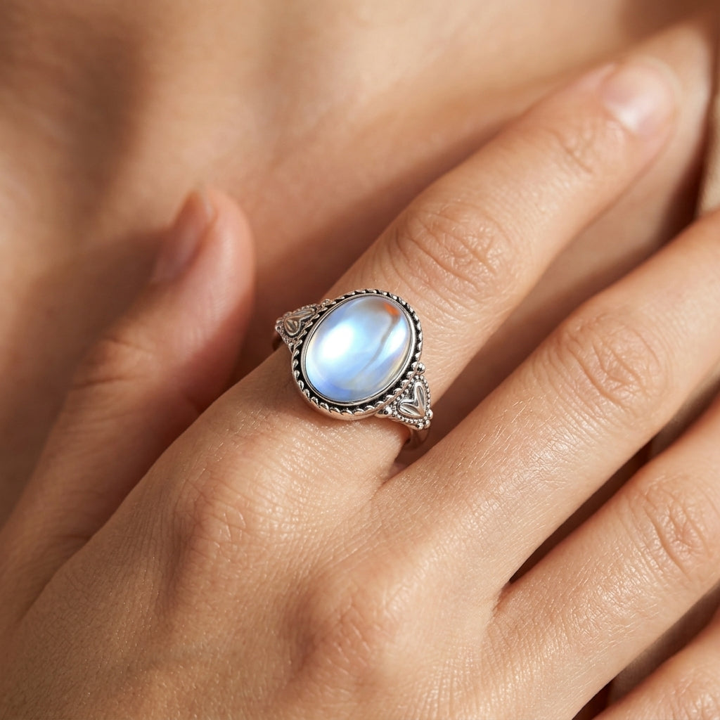 Vintage Inspired Diamond Accented Mood Ring