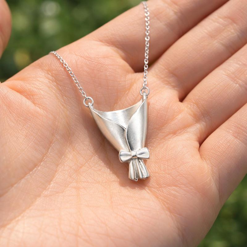 Feminine Floral Bouquet Necklace