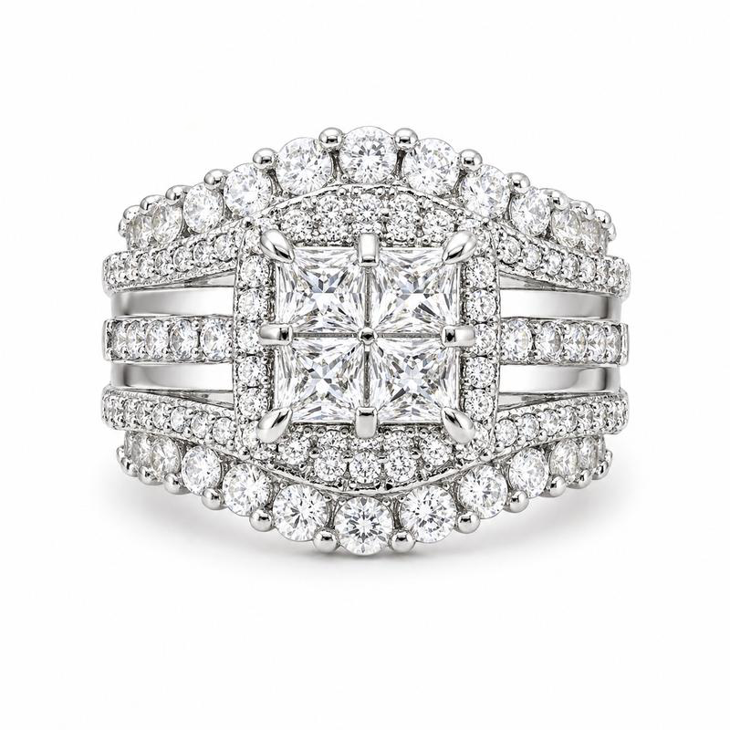 5-in-1 Diamond Accented Ring Stack
