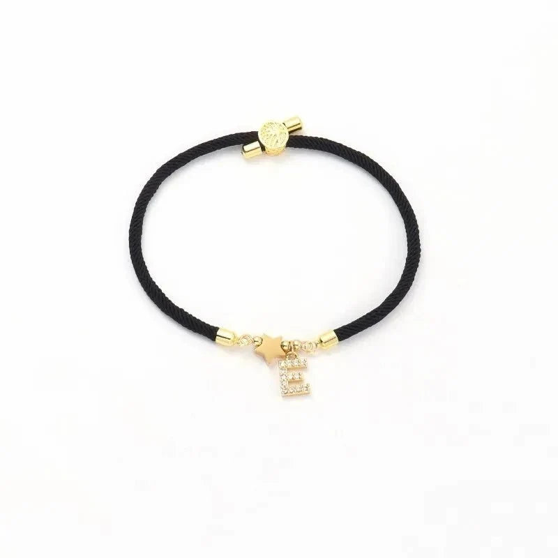 Adjustable Shape Letter Initial Bracelets