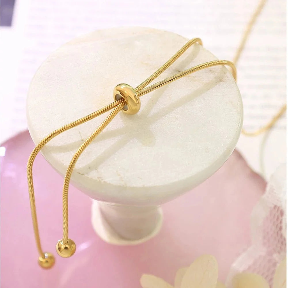 Adjustable Snake Chain Lariat Necklace