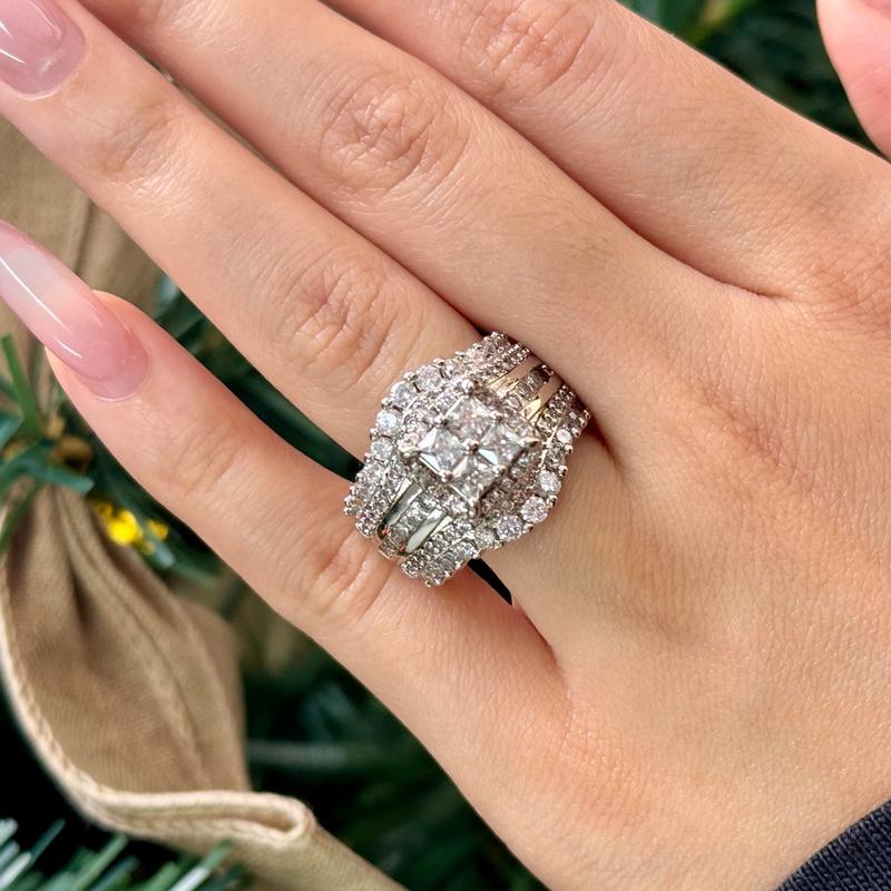 5-in-1 Diamond Accented Ring Stack
