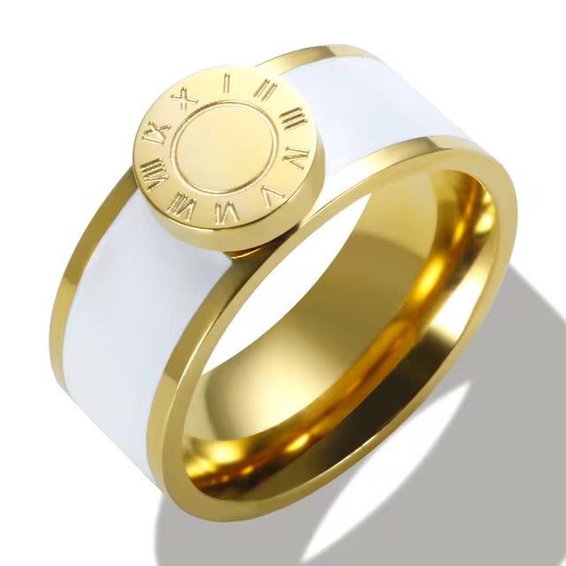 Classy Roman Numeral Bangle Bracelet and Rings