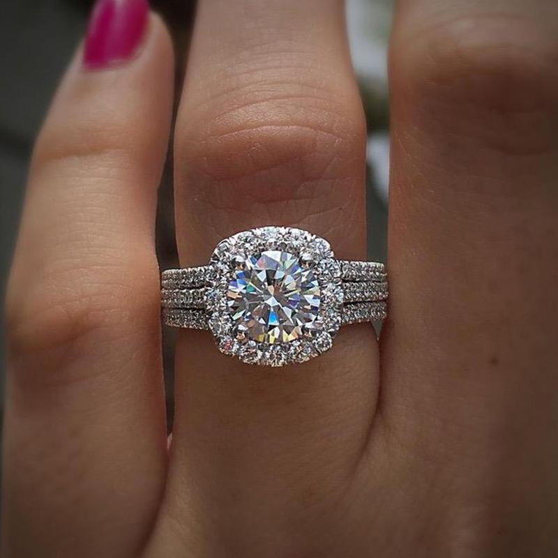 Bold Three Row Pavé Ring