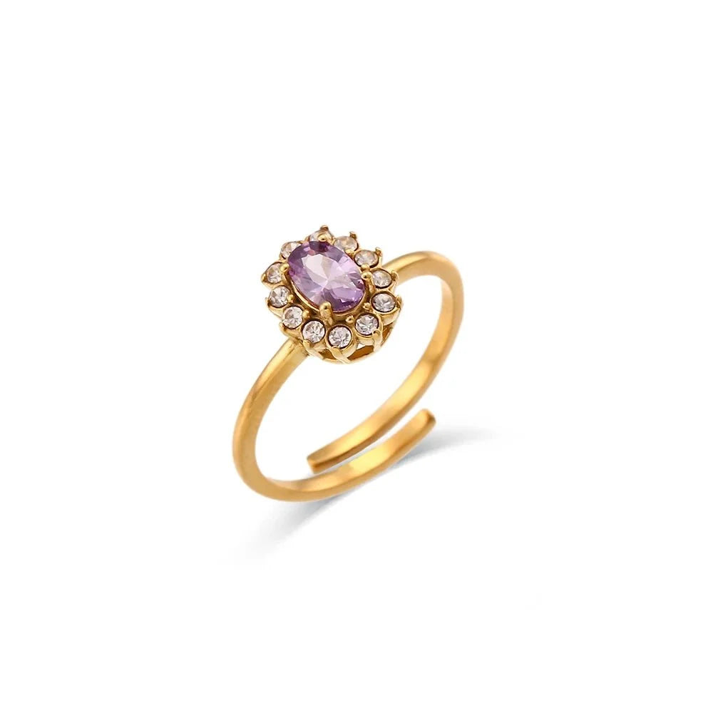 Dainty Adjustable Oval Diamond Rings