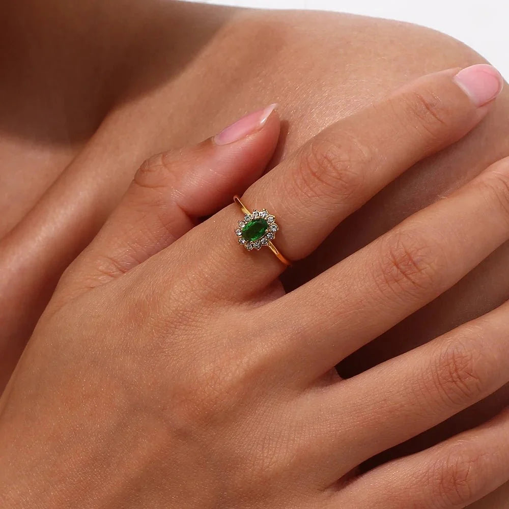 Dainty Adjustable Oval Diamond Rings