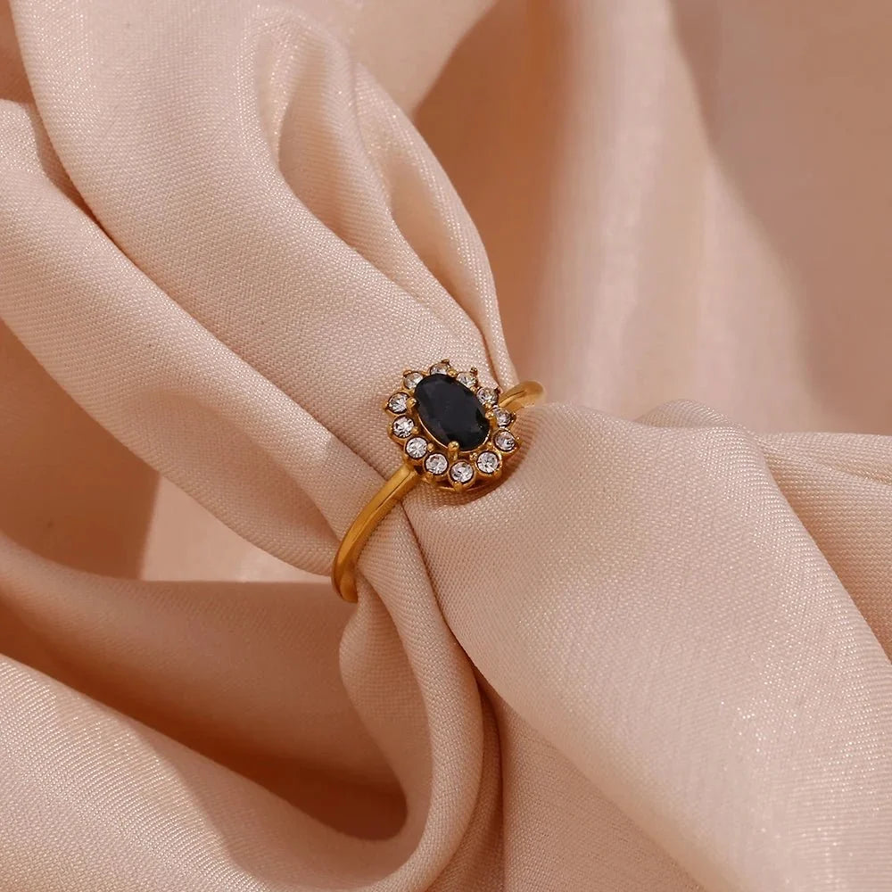 Dainty Adjustable Oval Diamond Rings