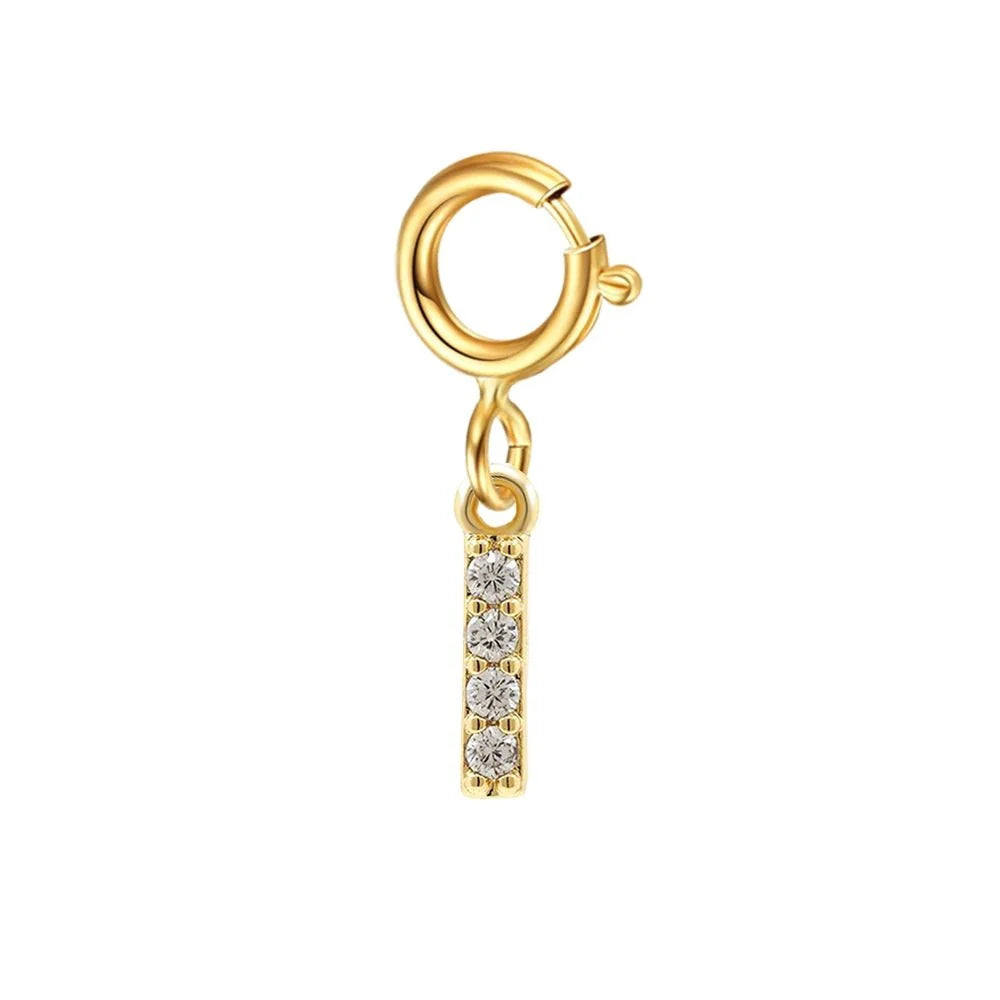 Dainty Cuban Figaro Chain Letter Initial Bracelet
