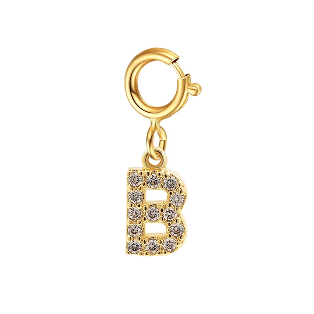 Dainty Cuban Figaro Chain Letter Initial Bracelet