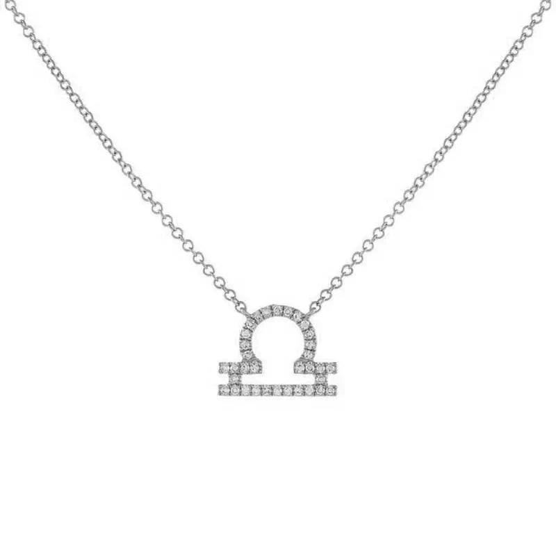 Dainty Diamond Zodiac Sign Necklace