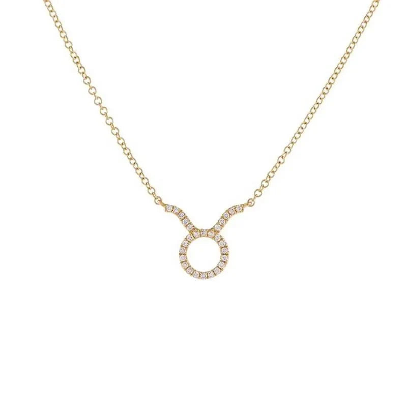 Dainty Diamond Zodiac Sign Necklace