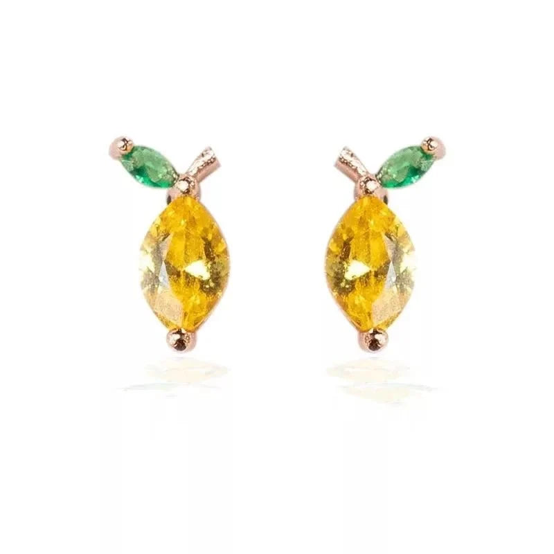 Dainty Fruit Hoop & Stud Earrings