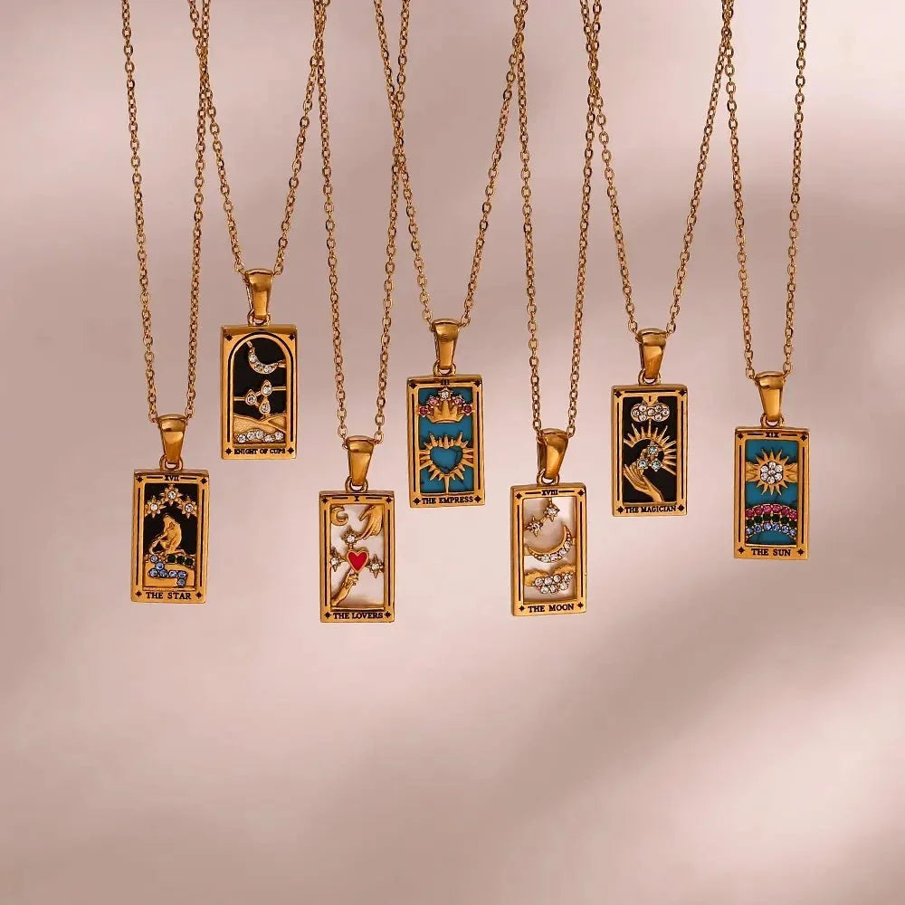 Dainty Tarot Charm Necklaces