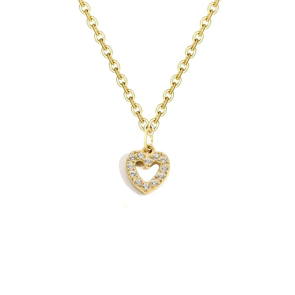 Dainty Zircon Letter Initial, Number, Symbol Chain Necklace