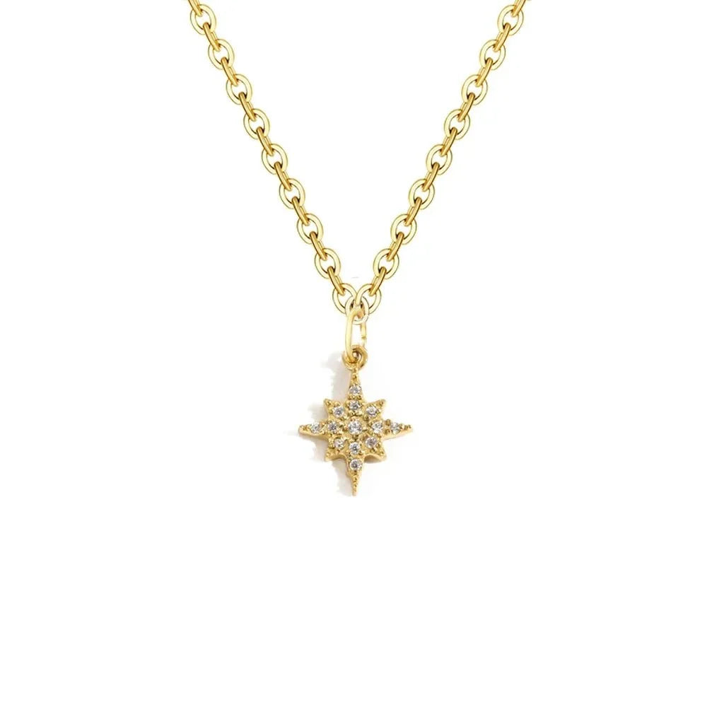 Dainty Zircon Letter Initial, Number, Symbol Chain Necklace
