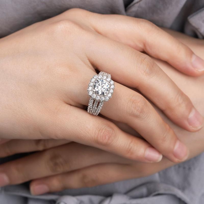 Bold Three Row Pavé Ring